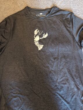 Greyson Men's Charcoal Short-Sleeve Tee with Pale Lobster Graphic
